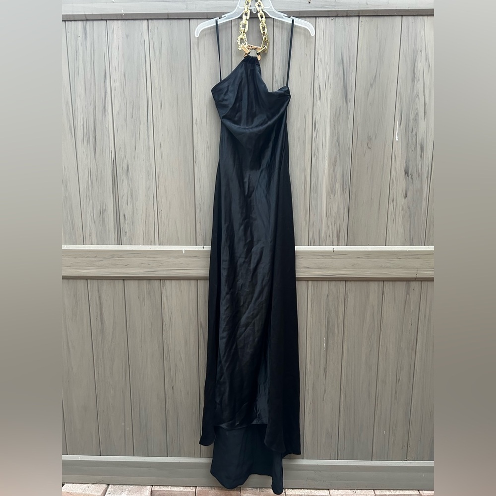 STAUD Francoise Halter Neck Chain Necklace Gown Maxi Dress Black New With Tags! - Picture 9 of 16